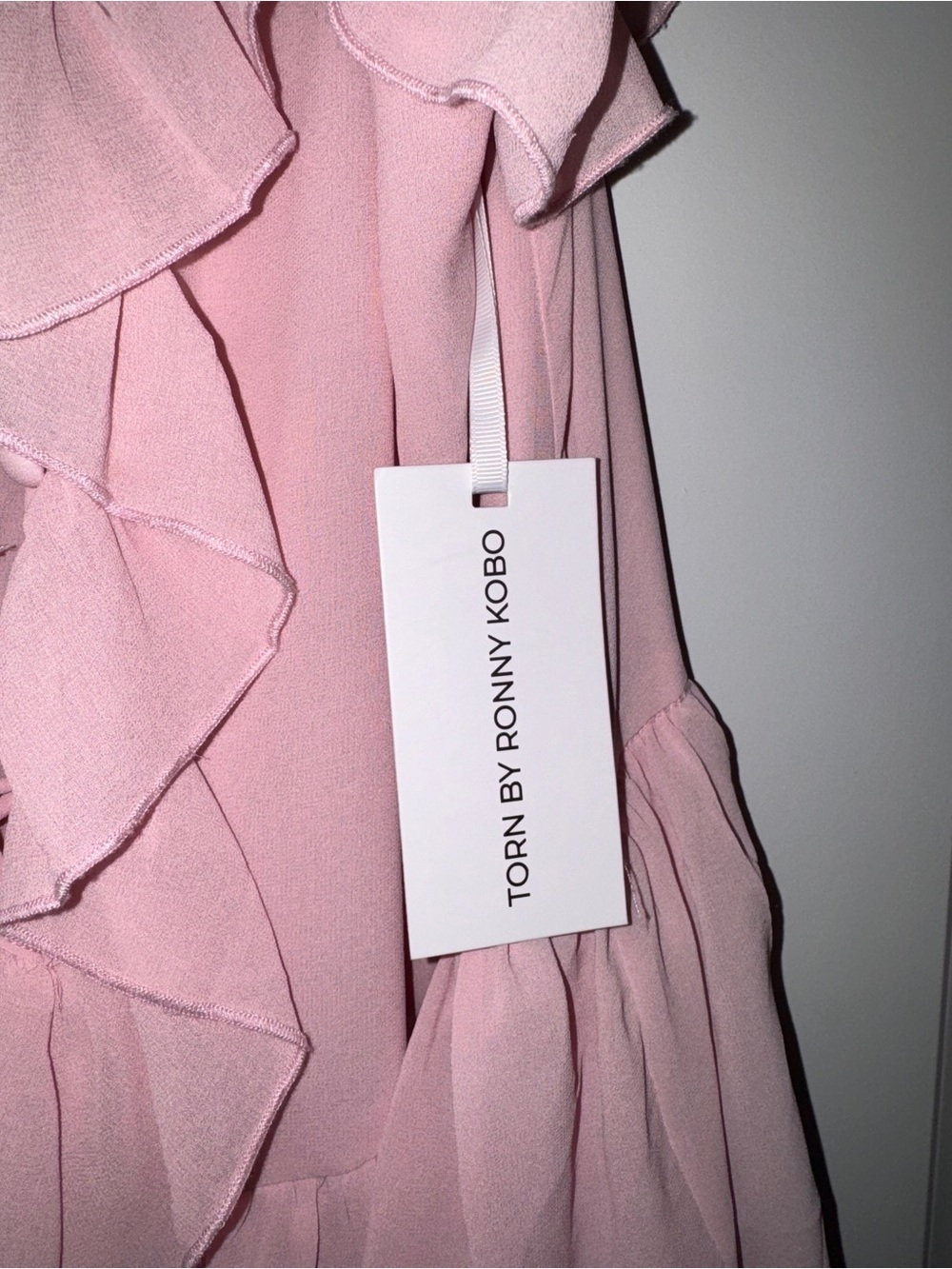Torn by Ronny Kobo Orcadia Dress Tiered Maxi Romantic Ruffle Sz M nwt - Picture 4 of 5